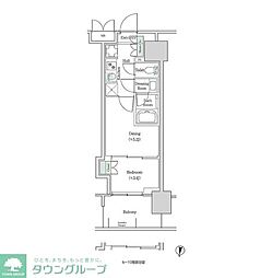 ブルックサイドレジデンス木場 2Kの間取図画像
