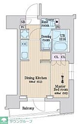 ラクレイス曳舟 1DKの間取図画像