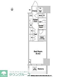 COMFORIA門前仲町 1Kの間取図画像