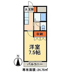 グレース・ガーデン 3階1Kの間取り