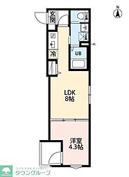 robot home 千住大橋 3階1LDKの間取り
