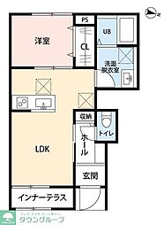 リーブルファイン葛飾西水元 1階1LDKの間取り
