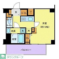 クレヴィスタ綾瀬II 8階1Kの間取り