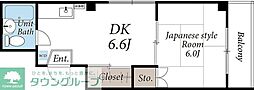 ドエル・サツミ 3階1DKの間取り
