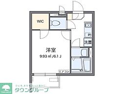 レオネクストリバーパーク 1階1Kの間取り