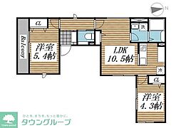 Ｈｅｉｍ　Ｋｏｍｏｒｅｌｉａ 3階2LDKの間取り