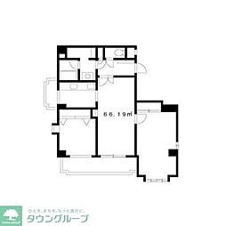 綾東ヴィレッジ弐番館 5階2LDKの間取り
