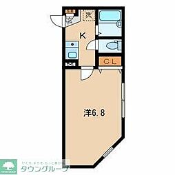 Ｐｏｎｔｄ´ＯｒII（ポンド−ルツ−） 2階1Kの間取り