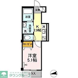 M HOUSE GRANDE 1階1Kの間取り