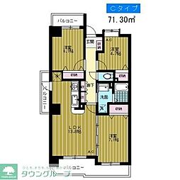 ベルドミール壱番館 7階3LDKの間取り