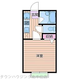 パークフォーラム竹の塚Ｂ 1階1Kの間取り