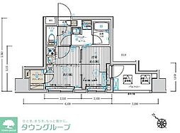 ベルグレード浅草DUE 7階1DKの間取り