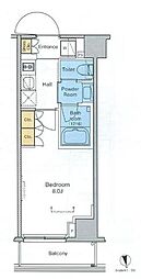 プラウドフラット浅草 3階1Kの間取り