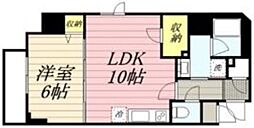ルクレ上野 4階1LDKの間取り