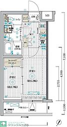 ブライズ堀切菖蒲園 4階1Kの間取り