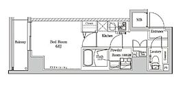 ラフィスタ大師前III 3階1Kの間取り