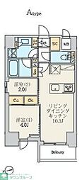 クレストコート北千住レジデンス 2LDKの間取図画像