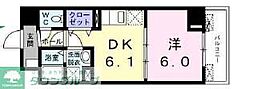ルソレイユ 1DKの間取図画像