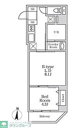 ラヴィエール錦糸公園 1LDKの間取図画像