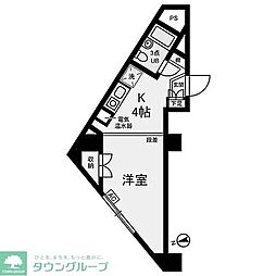 ジュネス・北綾瀬 1Kの間取図画像