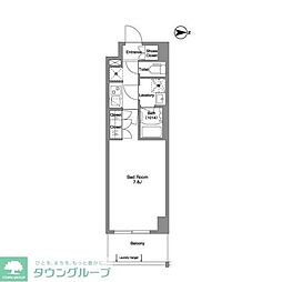 コンフォリア西新井 1Kの間取図画像
