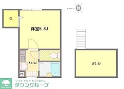 Well-being江北 1Kの間取図画像
