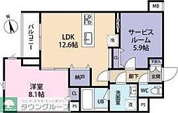 SPコート興野 1SLDKの間取図画像