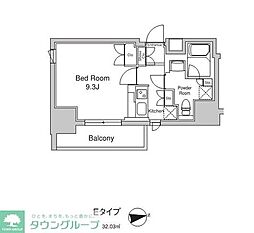 プラウドフラット浅草駒形 1Kの間取図画像