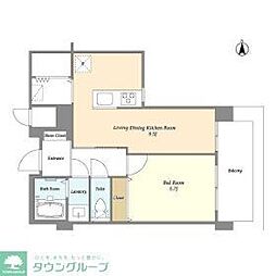 インプルーブ錦糸町 1LDKの間取図画像