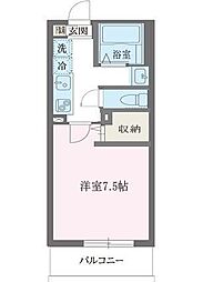 エルスタンザ東綾瀬DEUX 1Kの間取図画像