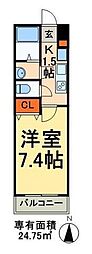 CENTRALPERK 1Kの間取図画像