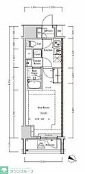 スクエアシティ三ノ輪 1Kの間取図画像