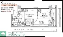 足立区東和2丁目マンション 2DKの間取図画像