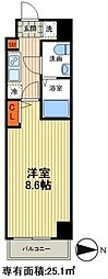 グランフォース北綾瀬2 1Kの間取図画像