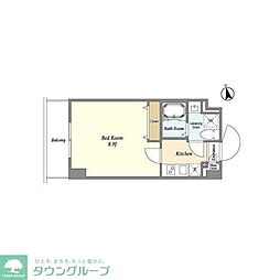 アルファコート西新井 1Kの間取図画像