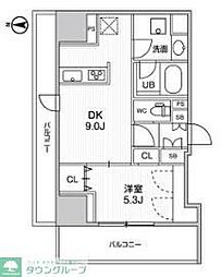 ディームス入谷2 1LDKの間取図画像