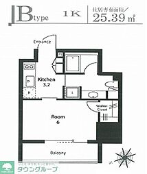 ステイシス町屋 1Kの間取図画像