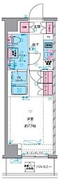 ジェノヴィア南千住6スカイガーデン 1Kの間取図画像