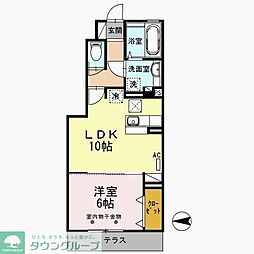 オアシスパティオ 1LDKの間取図画像