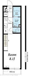 リブリ・サンオアシス 1Kの間取図画像