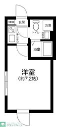 コートカリーナ竹ノ塚 1Kの間取図画像