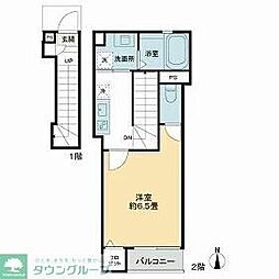 コンフォート明大前 2階1Kの間取り