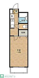 ヴェルドミールII 1階1Kの間取り