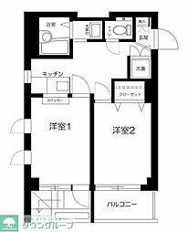 ロングアイランドガーデン 1階2Kの間取り