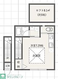 Ｌａ　ｖｉｅ　ｂｅｌｌｅ千歳船橋 2階ワンルームの間取り