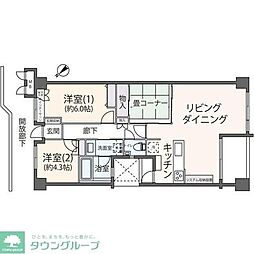 エス・バイ・エル代々木西原 4階3LDKの間取り