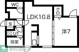 ｂｌｕｅ　ｐａｌｅｔｔｅ用賀 1階1LDKの間取り