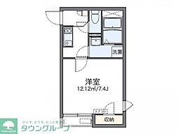 レオネクストスマイルエイト 1階1Kの間取り