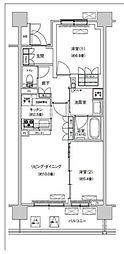 リージア経堂テラスガーデン 2階2LDKの間取り