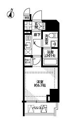 プレール・ドゥーク笹塚2 1Kの間取図画像